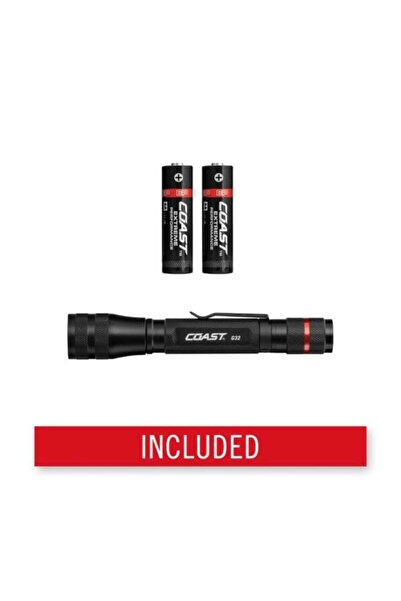 Coast G32 LED Flashlight with adjustable focus, 465 lumens, 2 light modes, water/dust/impact resista