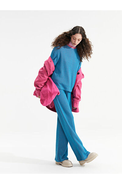 LC Waikiki Crew Neck Self Patterned Long Sleeve Women's Sweatshirt