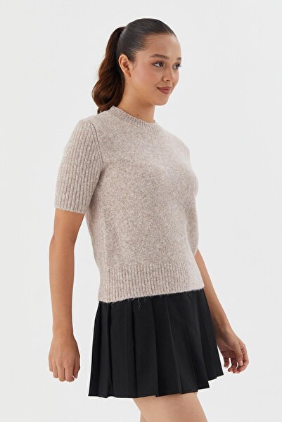 Shopping Shop Μπλούζα πουλόβερ με κοντό μανίκι ΜΠΕΖ