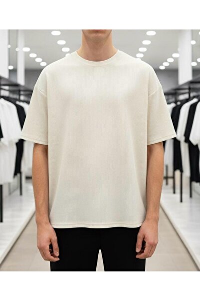 ODAYLZ Men's T-shirt in fine corduroy fabric