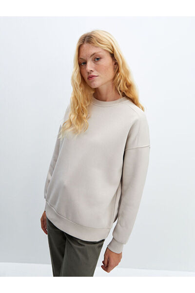 LC Waikiki Γυναικείο χοντρό φούτερ Crew Neck Oversize