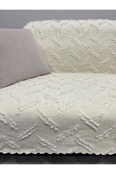 ŞENER HOME Bearded Limi Chenille Tufted Sofa Bed Cover