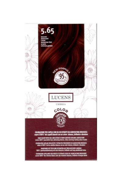 Lucens Umbria Ammonia-free hair dye Mahogany Red 5.65