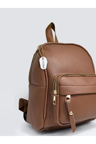 westbag Taba Unisex Faux Leather Zippered Multi-Pocket Backpack