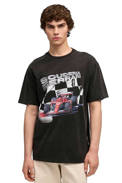 Puma Ferrari Sportswear Graphi Black Men's Short Sleeve T-Shirt