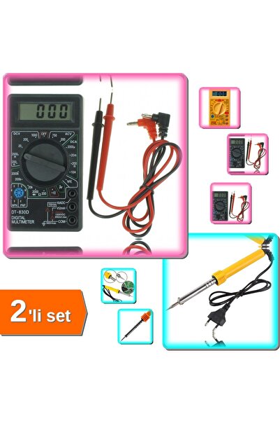 HerEveOyuncak Lehim Havya 60w Kalem Havya + Dijital Avometre Multimetre Profe...