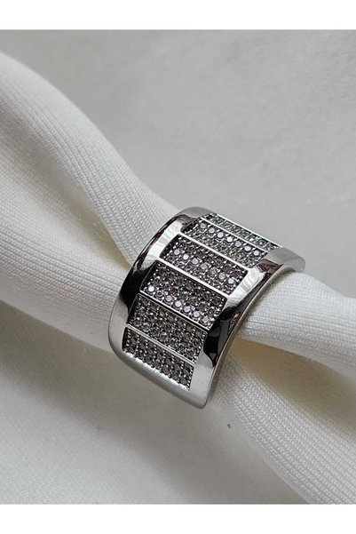 ZÜLİSCH Silver Ring with Stone Original Xuping Wide Large Model
