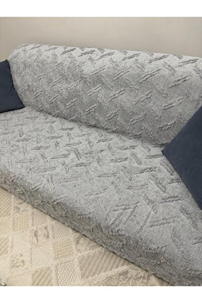 ŞENER HOME Bearded Limi Chenille Tufted Sofa Bed Cover