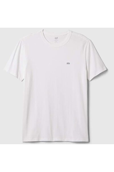 GAP V-Frch Everyday Soft Micro Logo Crew T-Shirt 502022 Short Sleeve Tee Men's T-Shirt White