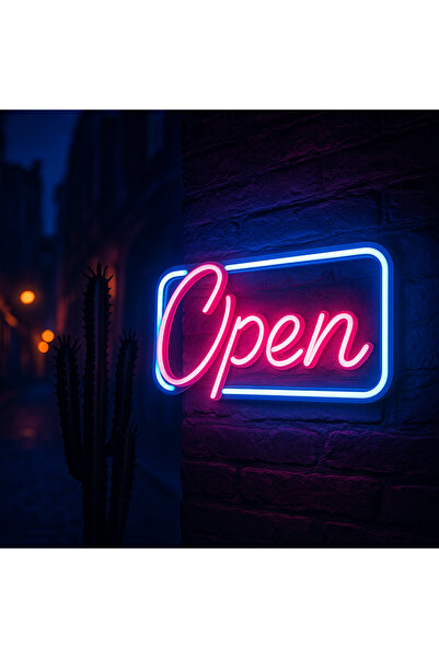 Magnetfoto open neon tabela 30x15 cm