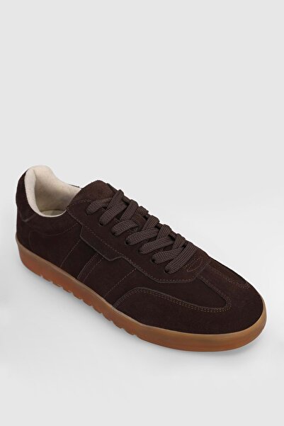 Kocamanlar Ayakkabı Pele Sneaker Men's Leather Shoes Brown