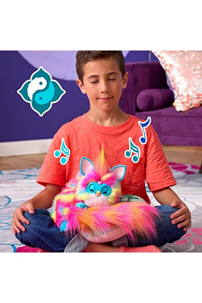Hasbro FURBY DJ Interactive Plush Toy, Rainbow, Music, Lights, Motion & Games, 32 in, Ages 6+
