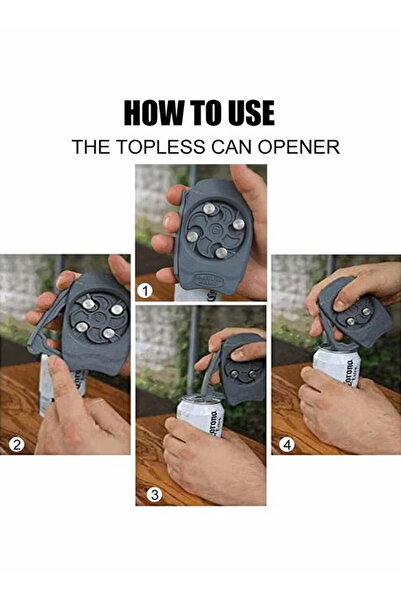 Generic Manual Safety Can Opener Multifunctional Bottle Opener For Kitchen Restaurant Black