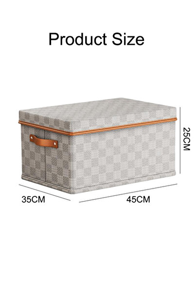 Generic Closet Storage Box with Lid and Handle, for Clothing, T-Shirt, Jeans, Sweaters, Toys & Books (38L)