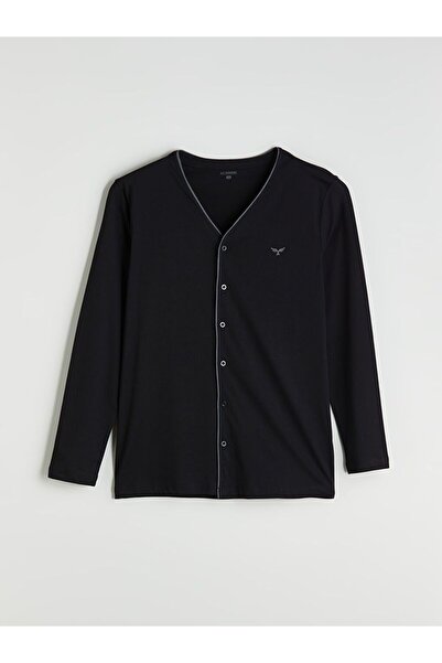 LC Waikiki V-Neck Long Sleeve Men's Pajama Top