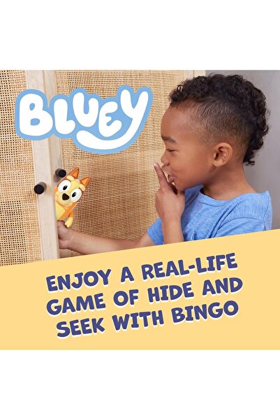 bluey Hide and Seek Game - Electronic Bingo Figure, Articulated Musical Toddler Toy (Ages 3+)