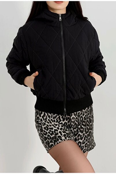 DuRu LiNe Kapüşonlu Kısa Şişme Mont –| Kışlık Sıcak ve Hafif Tasarım