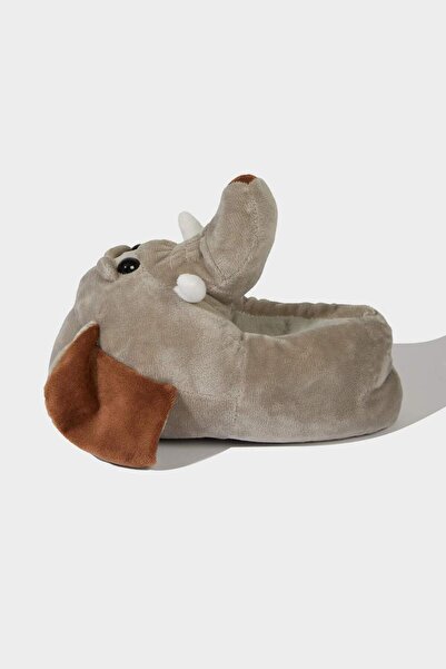 DeFacto Boy's Elephant Themed Flat Sole Slippers F1939A825Wn