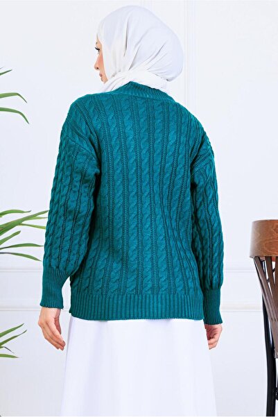 TRENDTESETTÜR ΓΥΝΑΙΚΕΙΑ ΜΠΛΕ (ΠΕΤΡΟΛ) ΠΛΕΚΤΑ ΖΑΚΕΤΑ T 0004