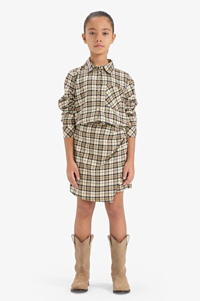 DeFacto Girl's Cotton Checkered Shorts Skirt G1899A825Au