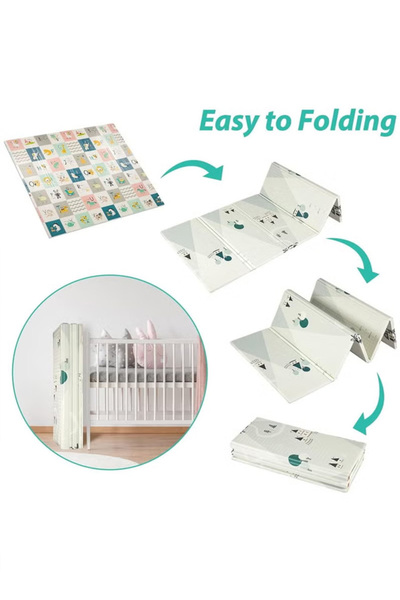 Generic Foldable baby play mat, suitable for baby play and tummy time foam baby floor mat