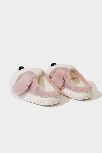 DeFacto Girl's Dog-Themed Flat Sole Slippers F1916A825Wn