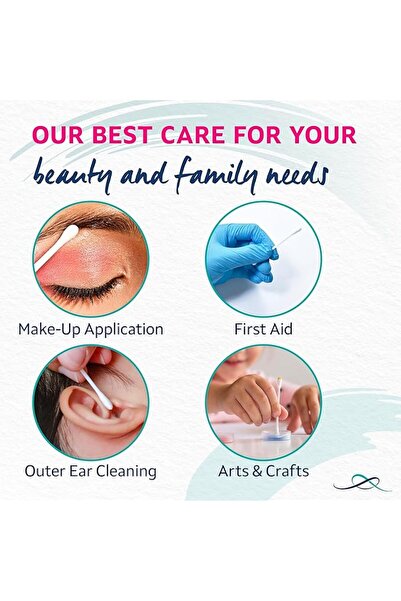 Lil-Lets Cotton Wool Buds, Certified Organic, 100% Pure Cotton Wool Tips-200 x 2