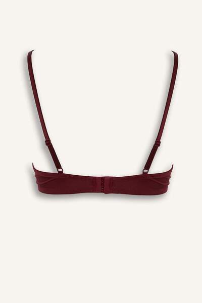 DeFacto Δαντελένια λεπτομέρεια σατέν χωρίς καπάκια χωρίς επένδυση χωρίς σύρμα Bralet Fall in Love F9387AX25WN