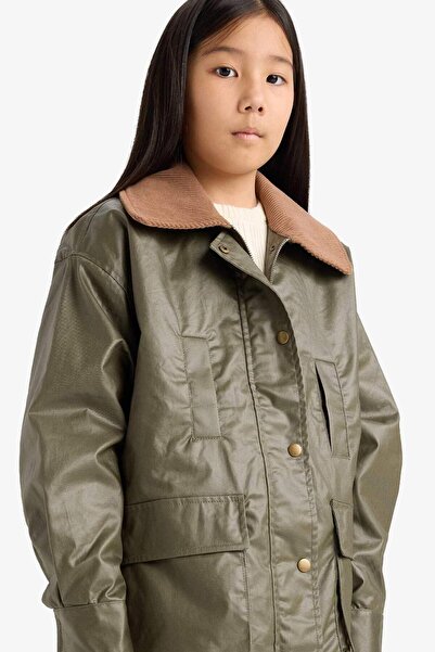 DeFacto Girl's Contrast Collar Zippered Parka F0047A825Au