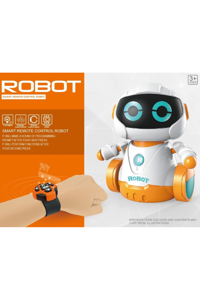 Krista Robot inteligent cu roți, cu telecomandă cu ceas, robot programabil, alb
