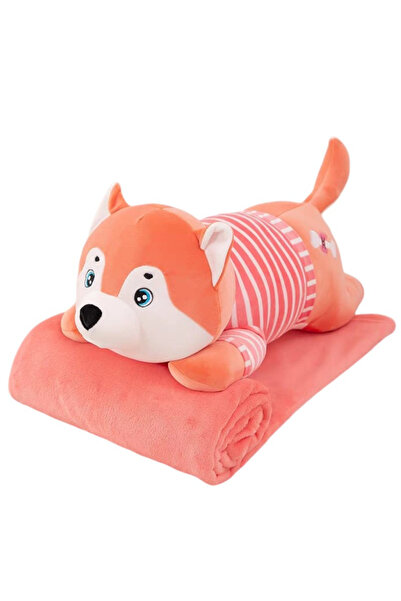 Krista Λούτρινο αρκουδάκι και μαξιλάρι με ενσωματωμένη κουβέρτα, σκύλος χάσκι...