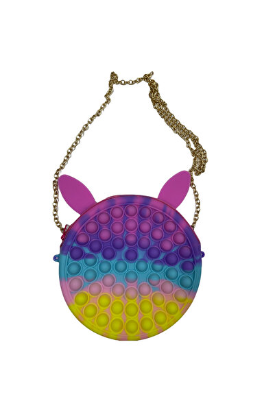 Krista Vestă cu lanț auriu și fermoar Pop It Macaroons, Bunnies