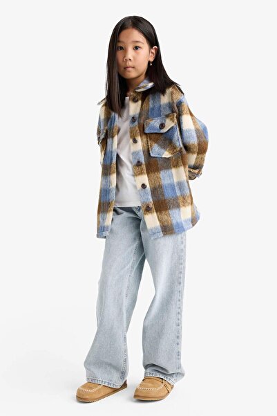 DeFacto Girls' Checkered Long Sleeve Shirt F3385A825Wn