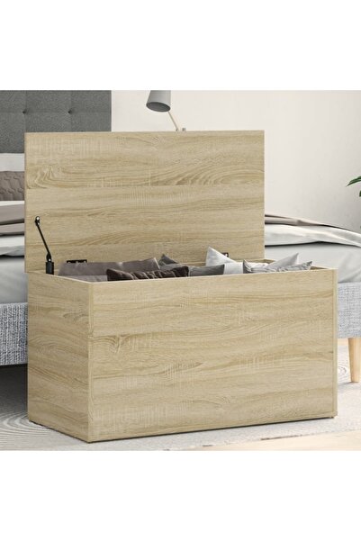 vidaxl Storage Chest Sonoma Oak 84x42x46 cm Engineered Wood