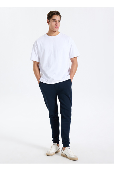 BOSS Lastikli Bel Regular Fit Lacivert Erkek Eşofman Altı Sestart