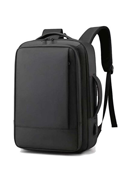 MİYA Business Laptop Backpack with USB Charging for 15.6 Inch Notebook, 30% Expansion (Black)