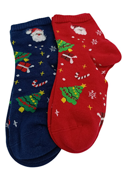 stellare 2 pairs of christmas-themed college style Stitch-Free socks – christmas patterned comfortable sock set