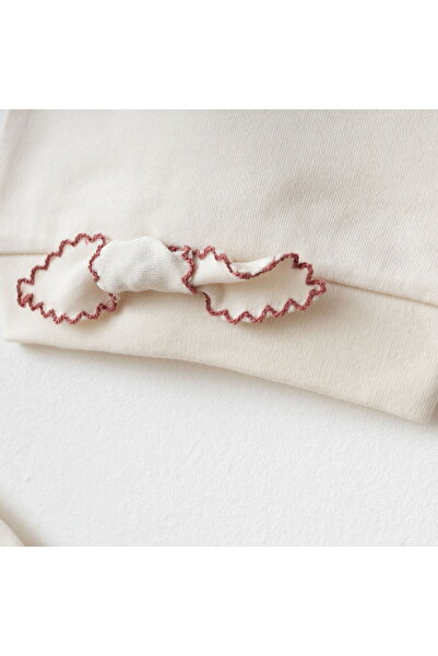 Gümüş Baby Kids Baby 3-Piece Set with Embroidered, Elasticated Sleeves, High Waist and Tulip Printed