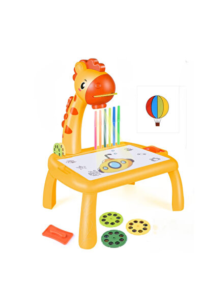 Krista Masă de colorat cu proiecție și muzică - Girafă, galbenă