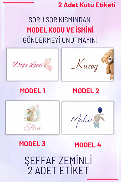 Netsan Etiket 2 ADET ŞEFFAF ZEMİNLİ ÇİKOLATA KUTU ETİKETİ