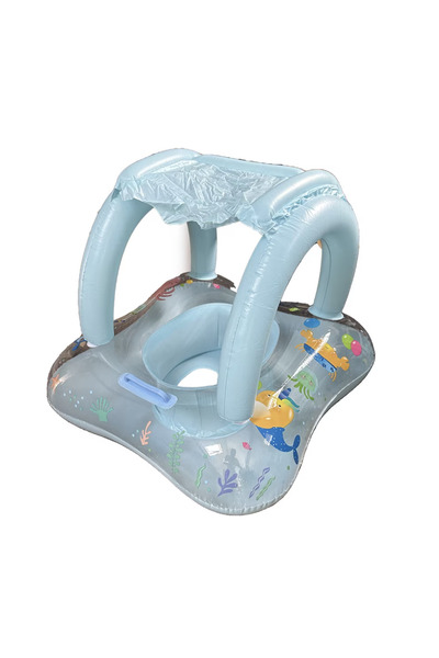 Krista Children's baby quilt with underpants and sunshade, Blue Ocean