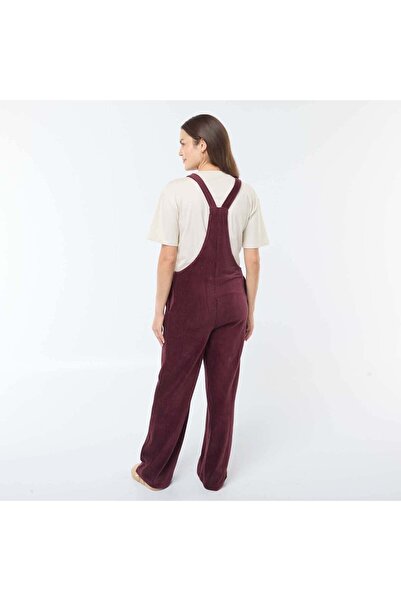KİABİ Corduroy maternity dungarees RED