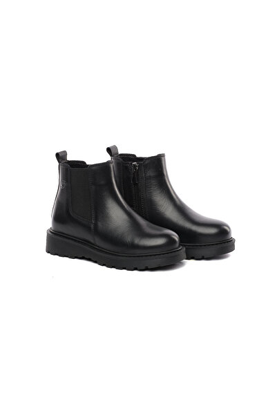 Greyder Boy's Black Genuine Leather Chealse Boots 5K5Nb59668