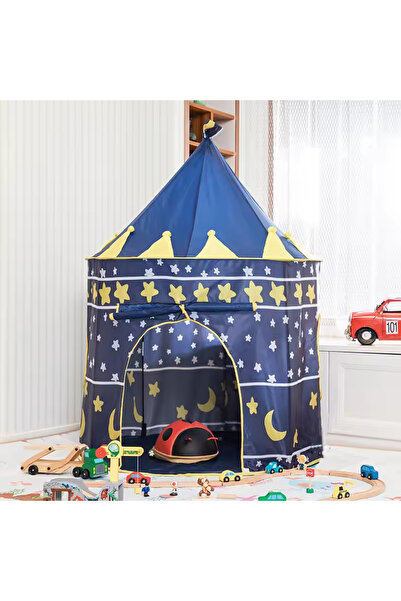 LUDIRO Cort de Joaca pentru Copii, Castelul Cavalerilor, Albastru, 135 x 105 x 105 Cm, + 3 Ani