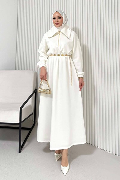 Melike Tatar Belted Scuba Dress 68-6215