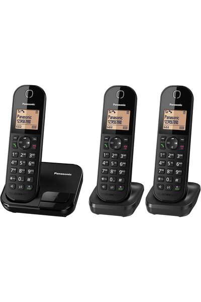 Generic هاتف باناسونيك لاسلكي، 3 مجموعات، KX-TGC413UEB