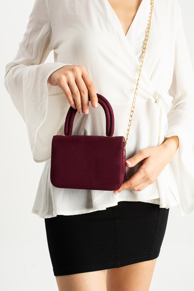 Night Yefra Model Suede Women's Hand and Shoulder Bag