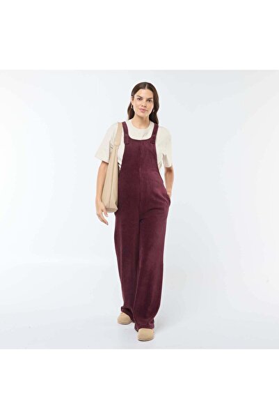 KİABİ Corduroy maternity dungarees RED