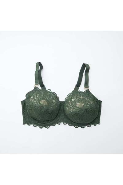 KİABİ Lace Balconette Bra KHAKI