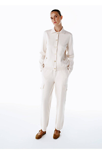 Knitss Cream Knitwear Cargo Pants